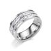 Flashing starry sky single and double row zircon titanium steel ring jewelry design light luxury couple diamond style does not fade_ipsvogv.com
