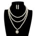 Simple Fashion Pearl Necklace Cross Border Multi Layer Short Clavicle Chain_ipsvogv.com