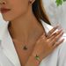 2024 New Personalized Inlaid Acrylic Bracelet Necklace Set with Versatile Butterfly Design Earrings_ipsvogv.com