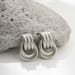Unisex Fashion Personality Niche Earrings Cold Style Double Ring Earrings High End Cross Double Ring Hoop Earrings_ipsvogv.com