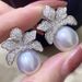 Cao Shi's Exquisite and Fashionable Classic Set Pearl Flower Earrings Jewelry Accessories_ipsvogv.com