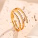 Korean Version Of Multi-layer Interwoven Diamond Inlaid Ring For Women, Exquisite, Simple And Cool Design, Geometric_ipsvogv.com