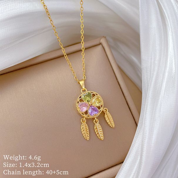 【 】 Lucky Grass Shop Dream Net Light Luxury Charm Gorgeous Full Diamond Necklace Women's Versatile Clavicle Chain_ipsvogv.com