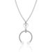 Kenjie S Pure Silver Crescent Pearl Pendant Necklace, New Collarbone Chain, Women's Fashionable And Simple Accessories_ipsvogv.com