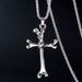 Bone Cross Titanium Steel Pendant Men's And Women's Punk Personalized Necklace Accessories_ipsvogv.com