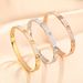 Kajia Man Tian Xing Two Rows Diamond For Men And Women's Fashion New Style Bracelet Titanium Steel Rose Gold_ipsvogv.com
