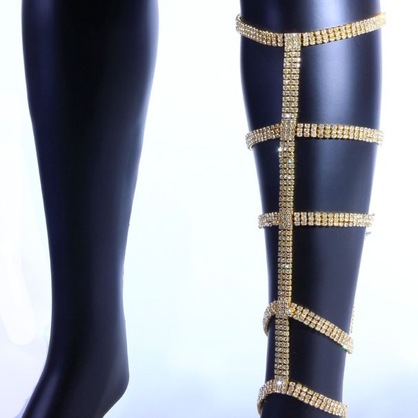 multi-row rhinestone foot ring sexy diamond charming body chain trend nightclub flash ladies chain_ipsvogv.com