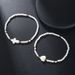 Ins Internet Celebrity Style Handmade String Shell Bead Bracelet Set Shell Cross Love Summer Beach Hand Jewelry Two Piece Set_ipsvogv.com