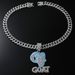 Rap new full goat letter GOAT pendant hip-hop street personality punk style diamond necklace_ipsvogv.com