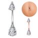 Women's Jewelry Belly Button Ring Creative Exquisite Zircon Belly Button Nail Piercing Jewelry_ipsvogv.com