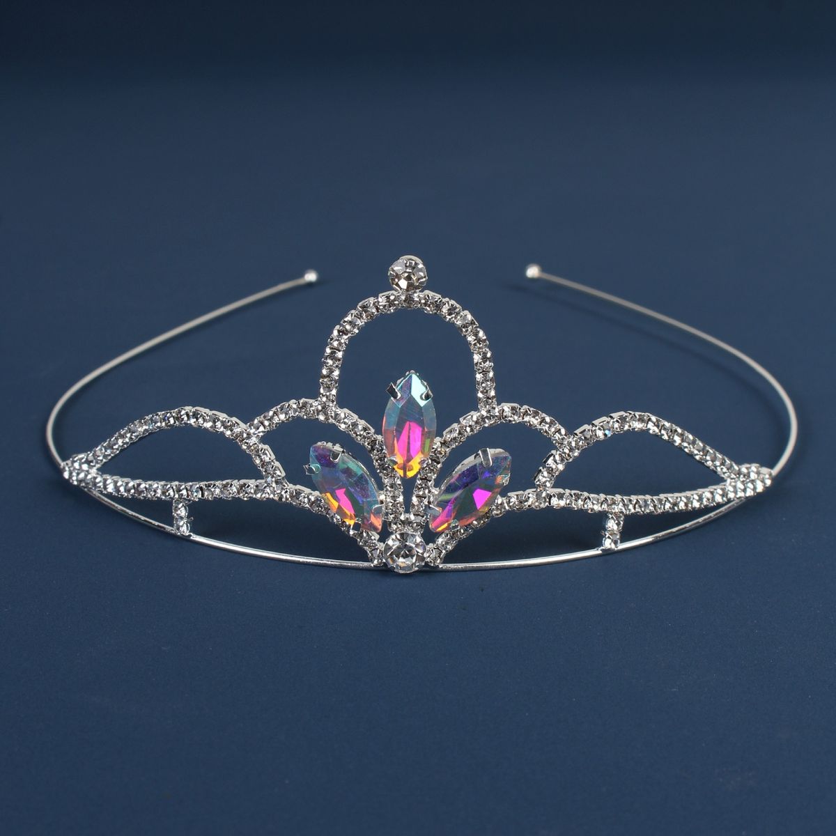 Unisex Girls Crystal Glass Tiara Bridal Wedding Accessories Dinner Headband Tiara Diamond Wedding hair accessories_ipsvogv.com