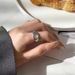 Temperament Water Drop Zircon Female Fashion Devil's Eye Open Ins Finger Ring_ipsvogv.com