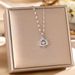 A Lively Heart, Six Pointed Star Zircon Necklace For Women, Light Luxury Niche Design. The Collarbone Chain Is A_ipsvogv.com