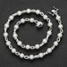 Unisex Hip Hop Necklace 8mm Round Bead Chain Personality Trend Men And Women Clavicle Chain Street Full Zircon Hip Hop Accessories_ipsvogv.com