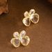 Cute, Sweet, Fresh Crystal Bow From Japan Korea, Feminine Temperament, Simple And Versatile Design, Silver Needle_ipsvogv.com
