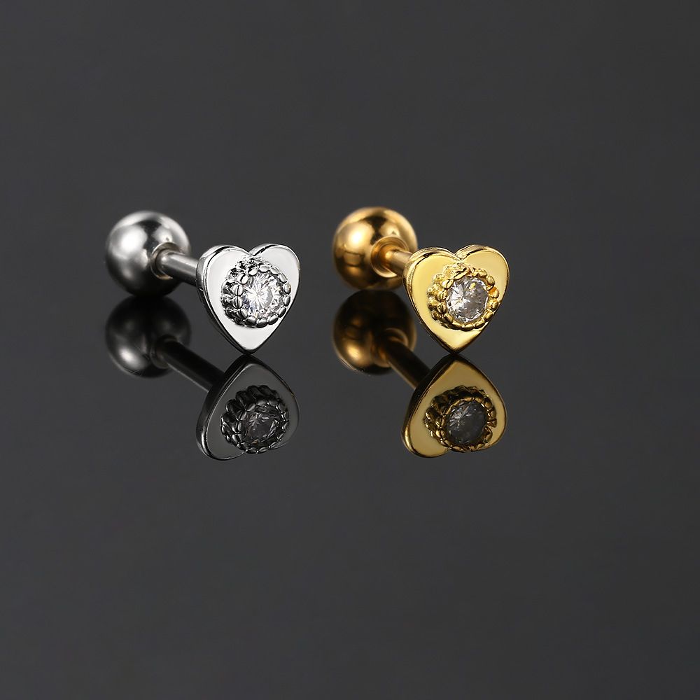 Unisex New fashion piercing ear bone studs female zircon pendant screw screw mini ear studs earrings_ipsvogv.com