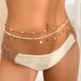 3-piece Disc Chain Pearl Rice Bead Waist Chain Set, European, American Summer Seaside Travel Vacation Accessories Hipster_ipsvogv.com