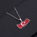 hot selling Turkish map pendant stainless steel necklace oil drop map geometric ethnic style jewelry_ipsvogv.com