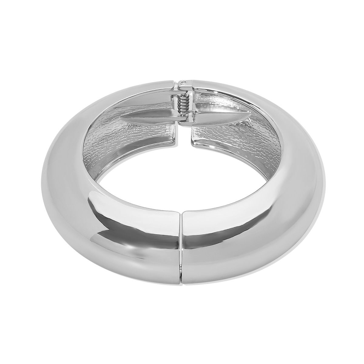 B2383 Smooth Plain Ring Round Exaggerated Classic Fashionable Spring Open Metal Style Bracelet_ipsvogv.com