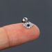 Unisex personality angel eye ear bone studs female geometric lightning screw buckle ear studs foreign trade piercing zircon earrings_ipsvogv.com