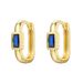 Women’s Jewelry Set Fashion Personality Colored Zircon Ear Buckles Copper Plated With Real Gold Ins Metal Style U Shaped Earrings Ear Clip Jewelry_ipsvogv.com