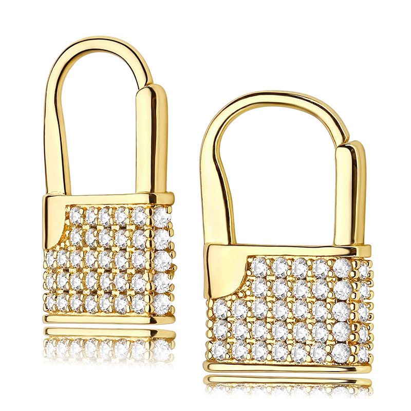Cao Shi Lock Buckle Design, Fashionable And Personalized Earrin, Niche Accessories, French Temperament, Elegant_ipsvogv.com