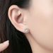 Sterling Silver Thread Earrings For Women Fashionable All Match Rose Gold Champagne 50 Points Moissanite Round Earrings_ipsvogv.com