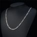 Figaro Chain 3:1 Flat Men's Necklace Jewelry_ipsvogv.com