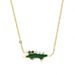 Women’s Jewelry Set Fashion Small Crocodile Necklace Sterling Silver 14K Gold Creative Niche Girl Heart Clavicle Chain Enamel Drip Glue Necklace_ipsvogv.com