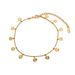 Women's Jewelry K Gold Plated 316L Stainless Steel Anklet Beaded Petal Disc Pendant Anklet Foot Ornaments_ipsvogv.com