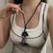 Unisex New Chinese Zen Personality Leather Fish Pendant Necklace Female Retro Niche Design Simple Long Sweater Chain Autumn And Winter_ipsvogv.com