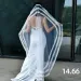 Hair Jewelry MZA91 Short Veil Edge Veils Wedding Bridal Accessories Thin Scallop Lace Trim Soft Tulle With Comb_ipsvogv.com