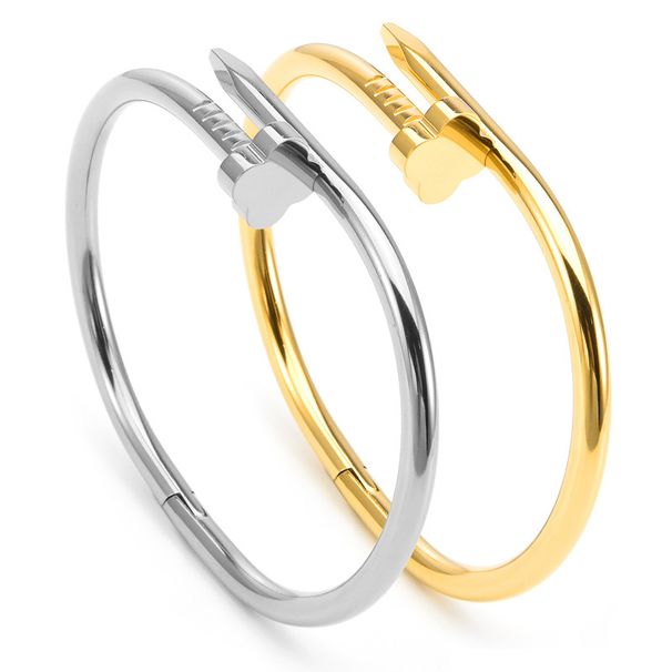 New Hot Selg Four Leaf Clover Titanium Steel Niche All Match Light Peach Heart Nail Bracelet_ipsvogv.com