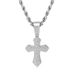 Unisex popular square colored zircon cross pendant new personality full diamond necklace trendy hip hop jewelry_ipsvogv.com