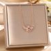 Titanium Steel Necklace For Women, Light Luxury, Slightly Inlaid With Diamonds, Agile Angel Wings, Versatile Collarbone_ipsvogv.com
