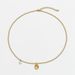 French Minimalist Small Gold Bean Pearl Necklace Label Pendant Collarbone Versatile Temperament Short Round Bead Sweater_ipsvogv.com