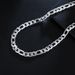 Jinshihu Jewelry Electroplated Silver Fashion Jewelry Men's 8MM Flat 3:1 Necklace N018_ipsvogv.com