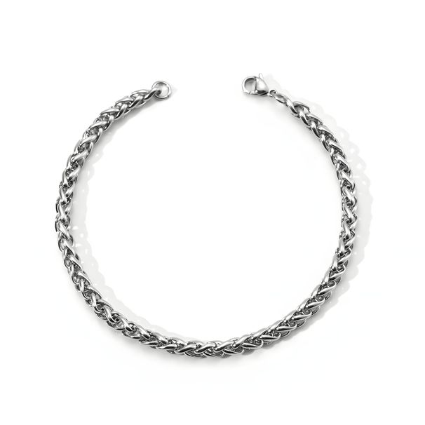 New Stainless Dragon Bone Internet Celebrity Hip-Hop Men's Couple Bracelet Fashion Simple Titanium Steel Flower Basket_ipsvogv.com