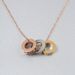Of Love Three Color Three Ring Luck Bead Necklace Female Element Crystal Clavicle Chain_ipsvogv.com