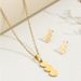 Small Fresh Countryside Style Korean Edition Tassel Necklace Women's Set String Love Design Clavicle Chain Earrings_ipsvogv.com