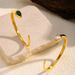 Women’s Jewelry Set Fashion Simple Light Luxury High End Gold Plated Stainless Steel Bracelet_ipsvogv.com