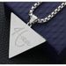 Student Singer Rap DJ Hip Hop Hairstylist Geometric Triangle Pendant Titanium Steel Men's And Women's Necklace Sweater_ipsvogv.com