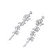 Minimalist Korean style tassel set with zircon wheat ears, niche design earrings, personalized full diamond earrings_ipsvogv.com