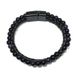 Volcanic Natural Stone Tiger Eye Beaded Bracelet For Men With Cowhide Cord And Agate Bangle Jewelry_ipsvogv.com