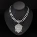 Fashion Trend New Product Water Diamond Crown Shield Pendant Hip Hop Royal Noble Jewelry Necklace_ipsvogv.com