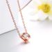 Hot Selling Jewelry, Simple Circular Small Pendant Necklace, Popular Zircon Plated Rose Gold Jewelry_ipsvogv.com