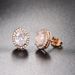 Unisex classic egg shaped zircon earrings with full diamond micro inlaid gold plated earrings hot selling jewelry_ipsvogv.com