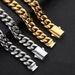 Spring Buckle Stainless Steel Cuban Chain Hip Hop Necklace Trendy Brand Men's Round Grinding Encryption Titanium Steel Necklace_ipsvogv.com