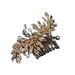 Elegant Rhinestone Hair Comb For Bridal & Special Occasions - Handcrafted Floral Design With Alloy Base, Perfect For Weddings, Parties & Events_ipsvogv.com