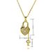 New Light Luxury Style Zircon Colored Diamond Love Lock Key Copper Plated Gold Micro Inlaid Necklace High End Jewelry_ipsvogv.com